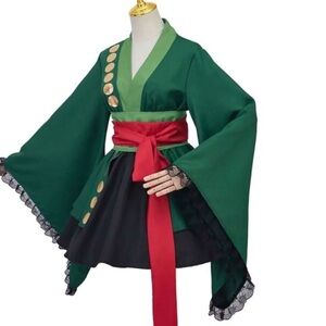 Anime Cosplay Costume Dress Anime Cosplay Dress Outfit Earrings Socks Halloween
